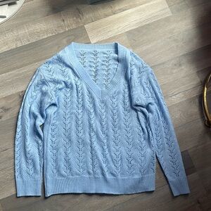 blue sweater